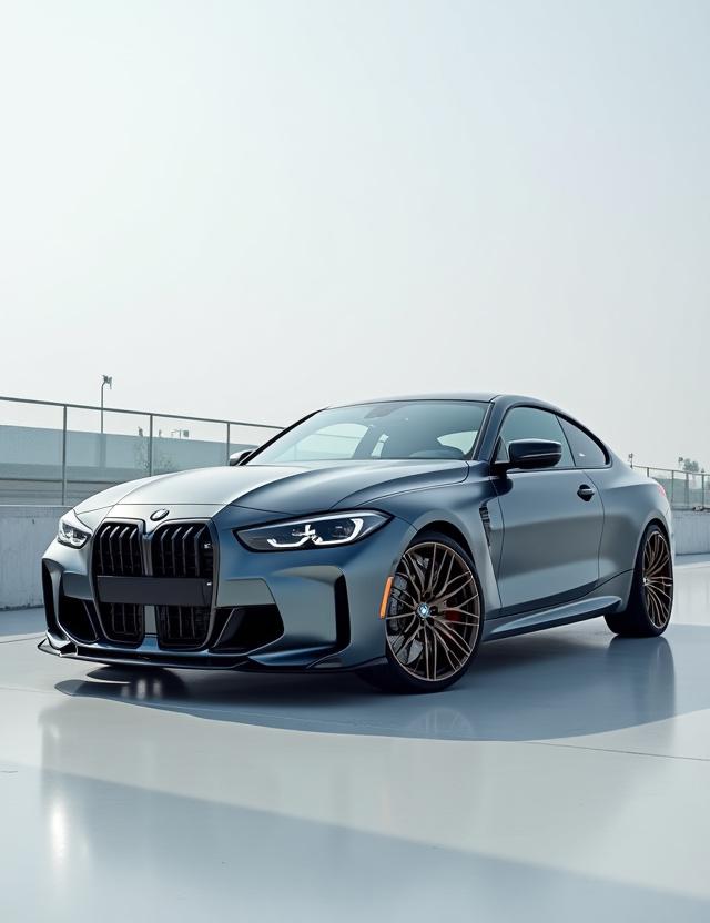 Seitenansicht eines BMW M4 mit individuellen Schmiederädern